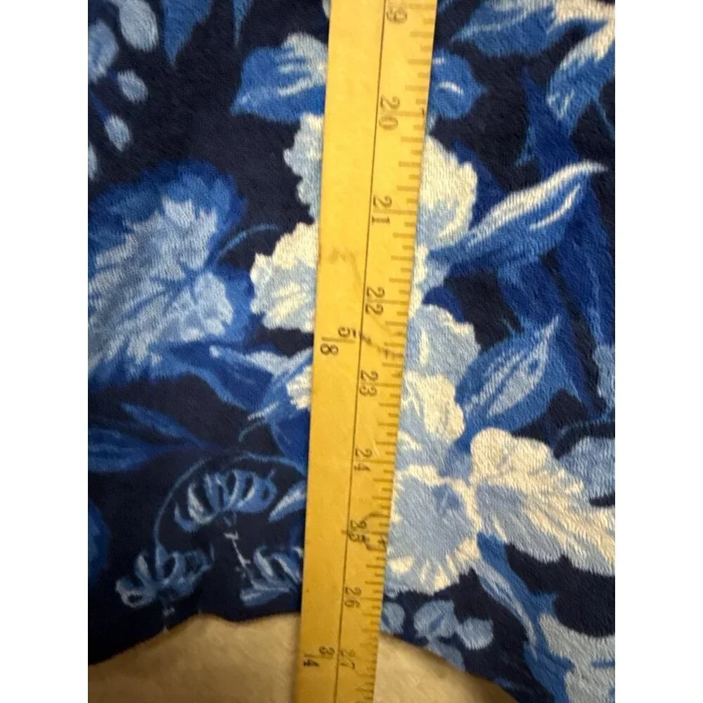 Polo Ralph Lauren Men's Camp Shirt Slim Fit Floral Blue Button Pocket Medium
